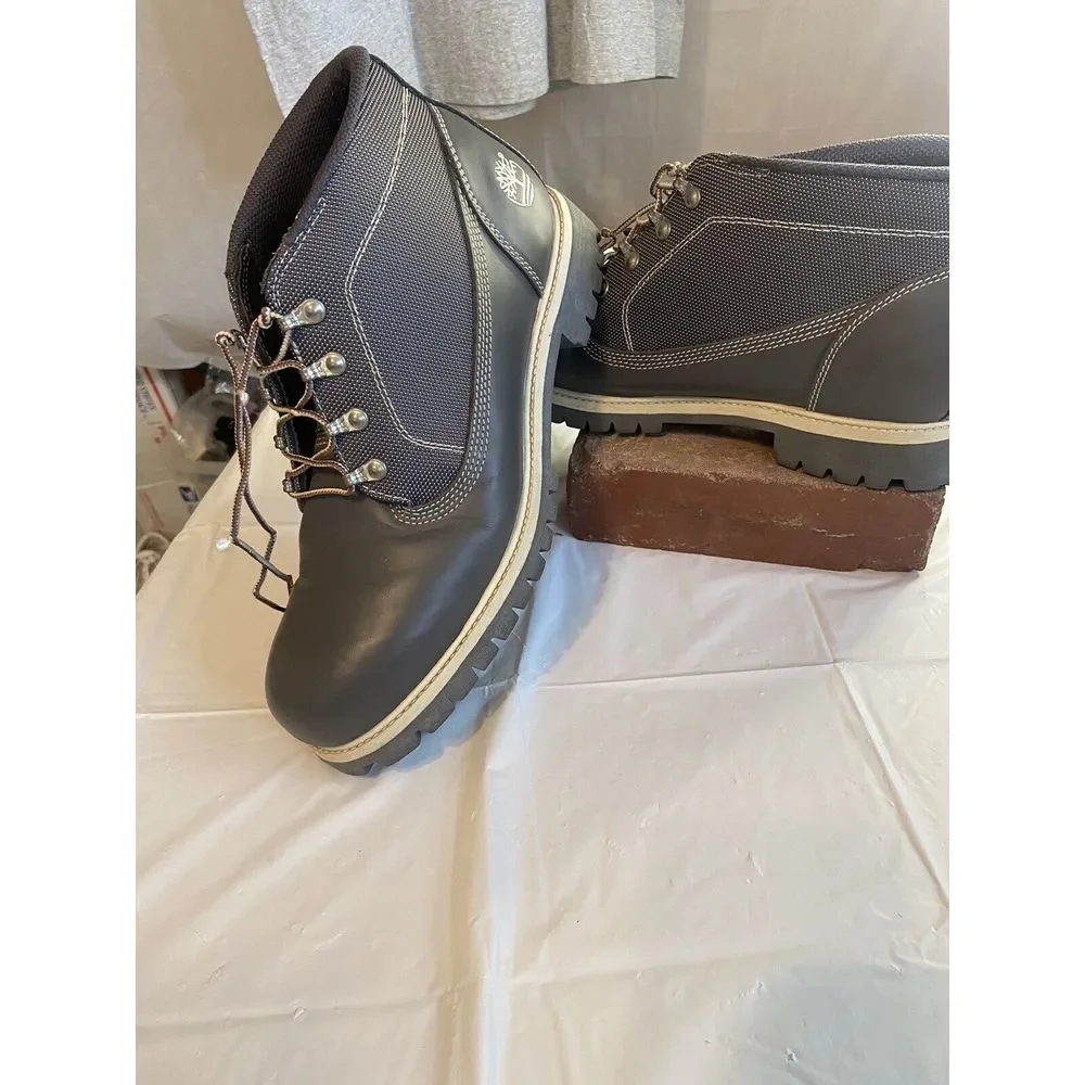 Men's Gray‎ Leather Campsite Raul Lace Up Waterproof Boots-Size 13M-NWB